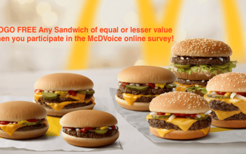 McDonald's Customer Survey (Free Sandwich)