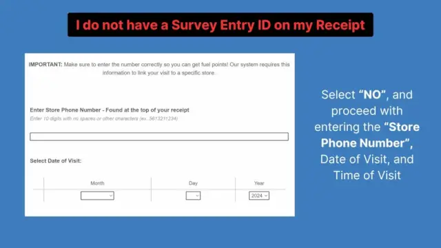 i do not have a survey entry id on my receipt